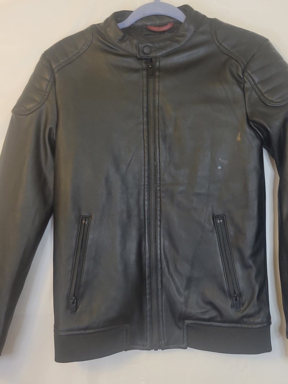 Men's Black  Bomber Jacket with Zip Pockets